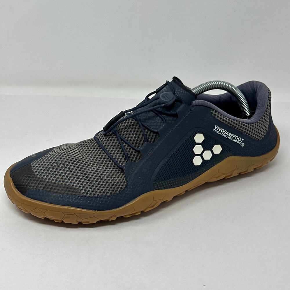 Vivobarefoot Primus Trail II FG Running Barefoot Trail Shoes Navy Blue Men US 12
